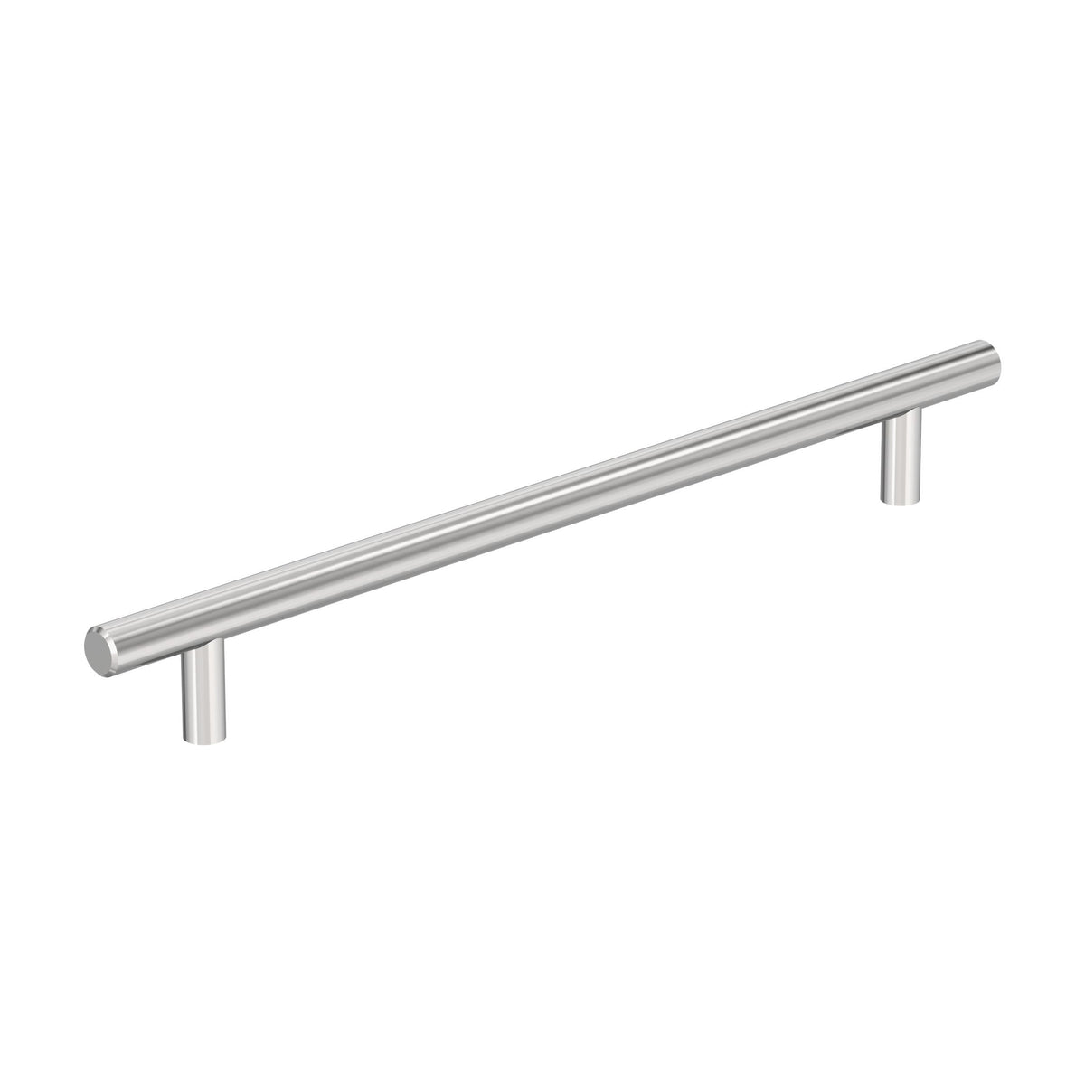 Amerock Bar Hollow Pull Polished Chrome 8-13/16 in. Center-to-Center