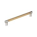 Amerock Esquire Pull  Polished Nickel/Champagne Bronze 12" Center to Center