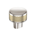 Amerock Esquire Knob  Polished Nickel/Golden Champagne 1-1/4" Diameter