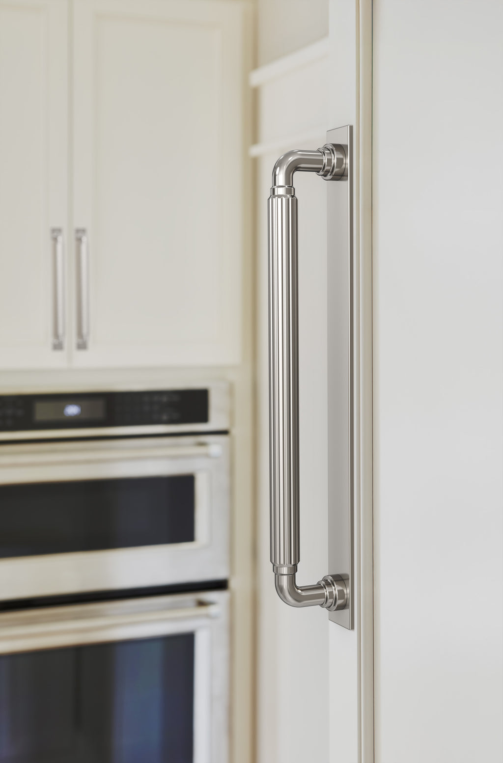 Amerock Ladera Backplate 12" Center To Center, Polished Nickel