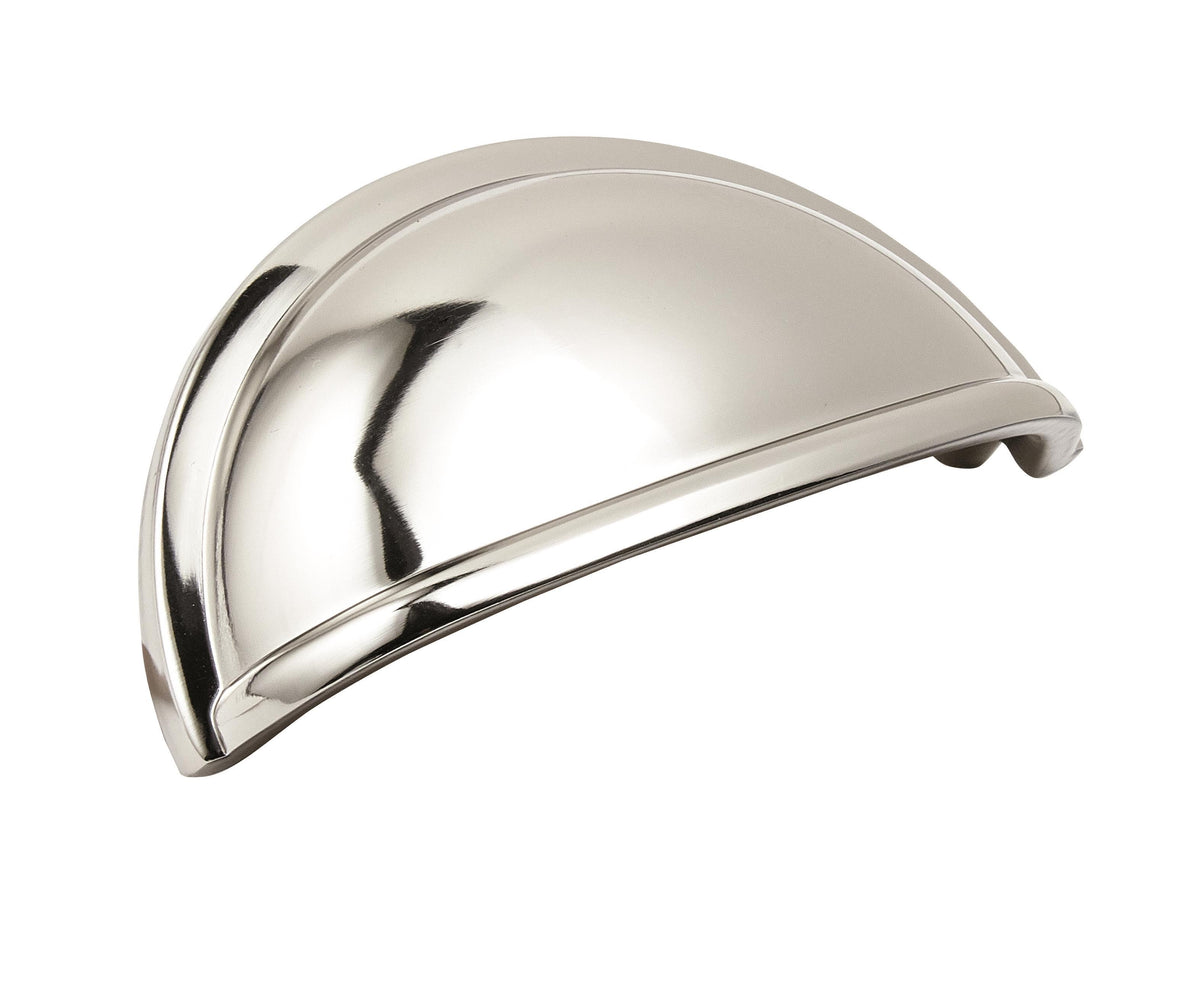 Amerock Cup Pull Polished Nickel 3 in. Center-to-Center