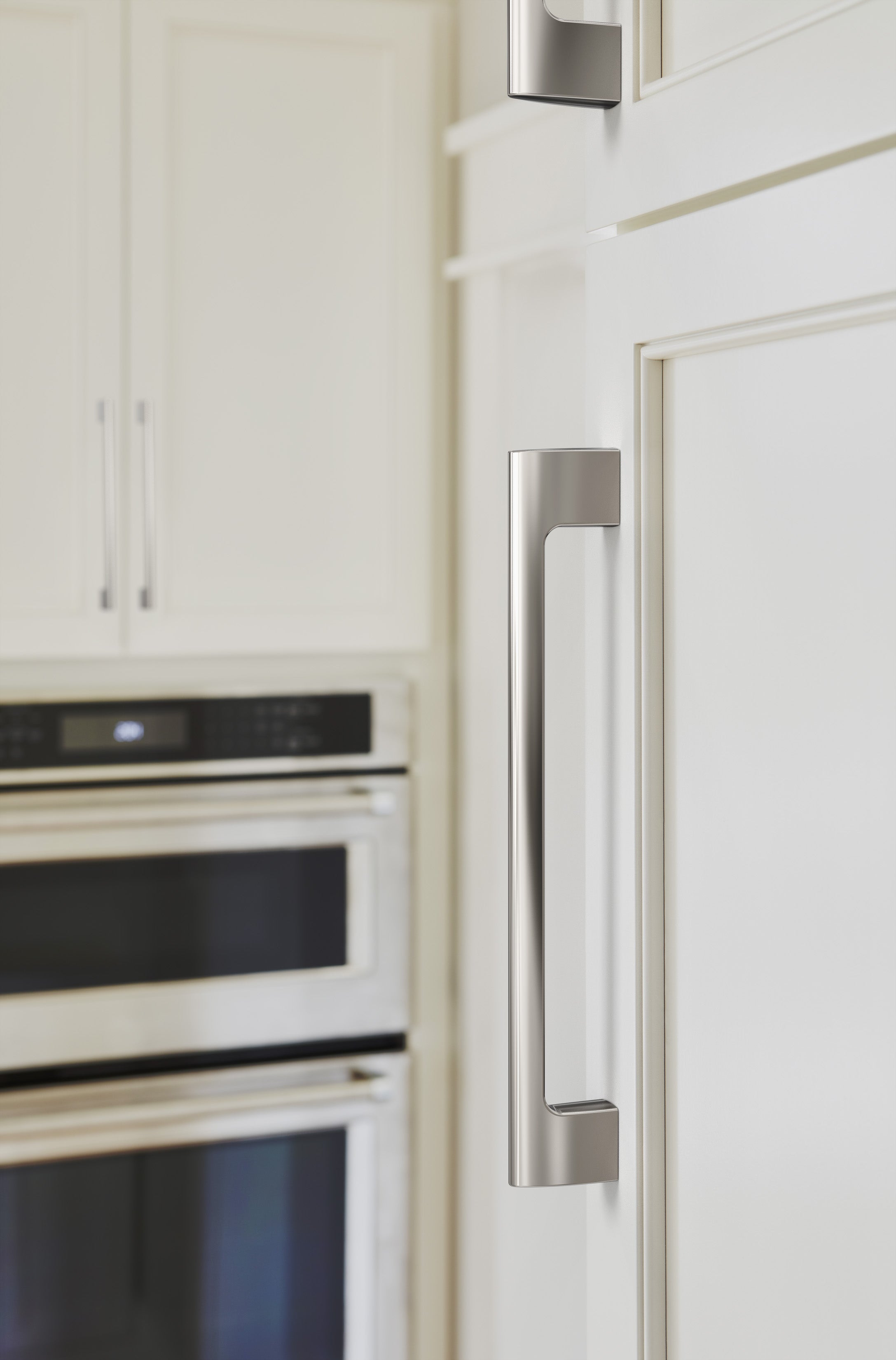 Amerock Riva Pull Polished Nickel 8-13/16" Center to Center