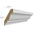 Traditional Crown Moulding W X 2-1/2 H X 2-7/8 D - Discovery by Fabuwood