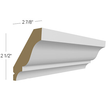 Traditional Crown Moulding W X 2-1/2 H X 2-7/8 D - Discovery by Fabuwood