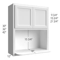 Wall Microwave 30 W X 36 H X 12 D - Quest Metro Frost by Fabuwood