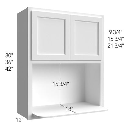 Wall Microwave 30 W X 36 H X 12 D - Quest Metro Frost by Fabuwood