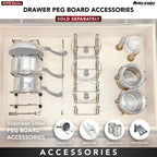Rev-a-shelf Drawer Peg System, 24.13"