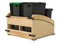 Craftsman Collection Bottom Mount Pullout Waste Container w/ Black Accents, Maple, 24"