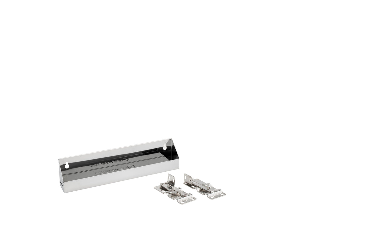 Rev-A-Shelf Stainless Steel Tip-Out Trays Hinges 13 in. width, Silver