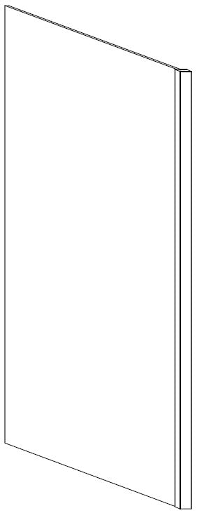 Refrigerator Panel 1-1\2 W X 96 H X 24 D - Rustic Denali Stain by Legend