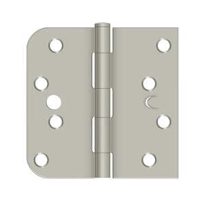 Deltana 4" x 4" X 5/8" Square Security Hinge, Satin Nickel, Left