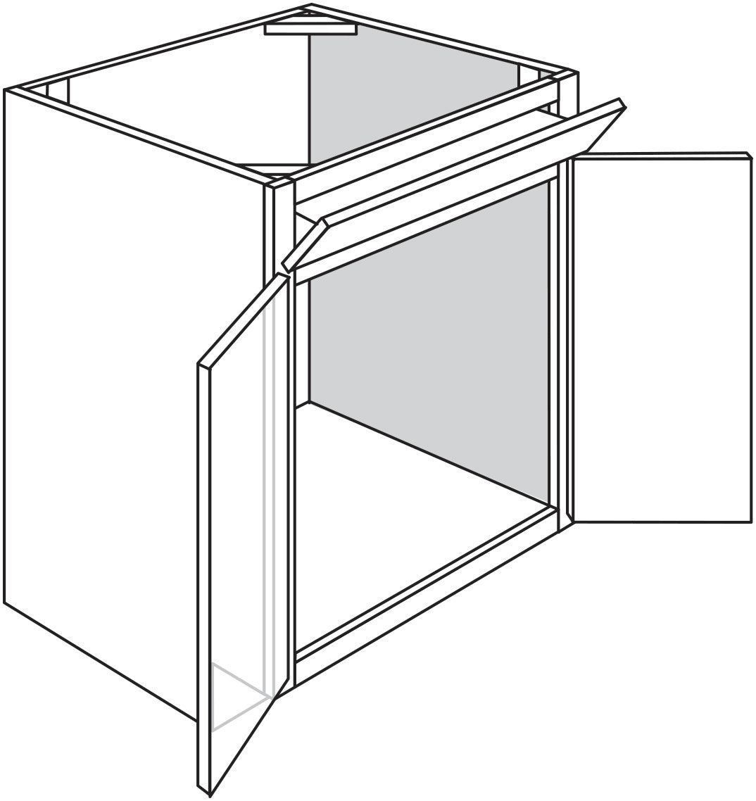Sink Base w\ tilt-out 30 W X 34-1\2 H X 24 D - Dover by JSI