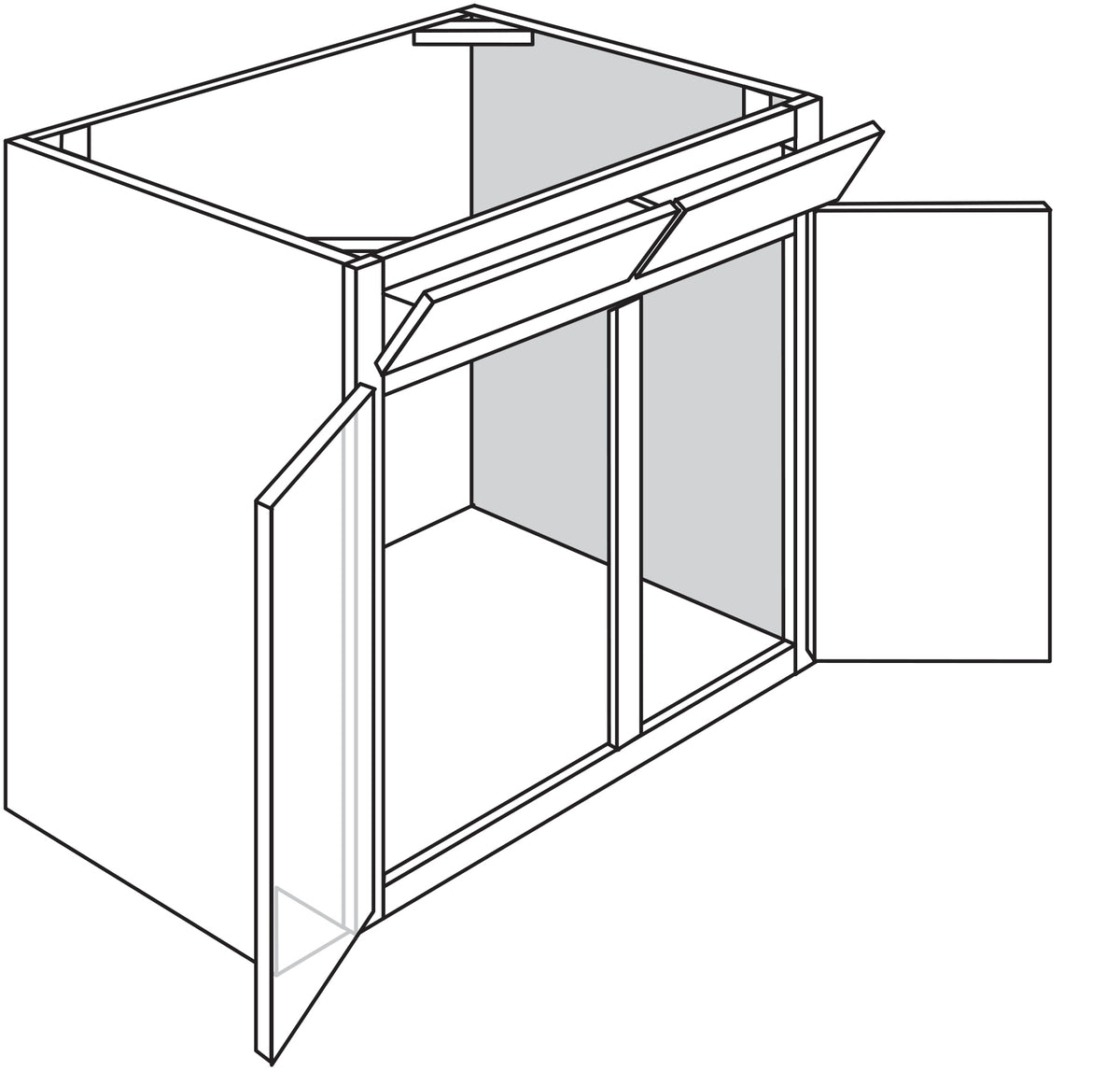 Sink Base w/ tilt-out 33 W X 34-1/2 H X 24 D - Dover by JSI