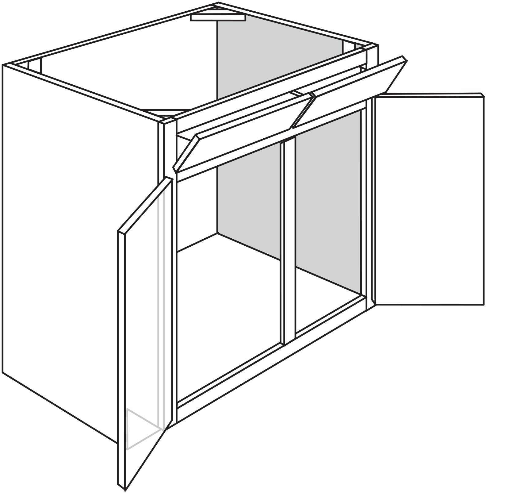 Sink Base w\ tilt-out 36 W X 34-1\2 H X 24 D - Upton Slab by JSI