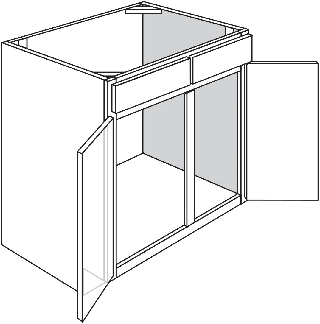 Sink Base Cabinet 39 W X 34-1\2 H X 24 D - Contemporary by TA Cabinetry