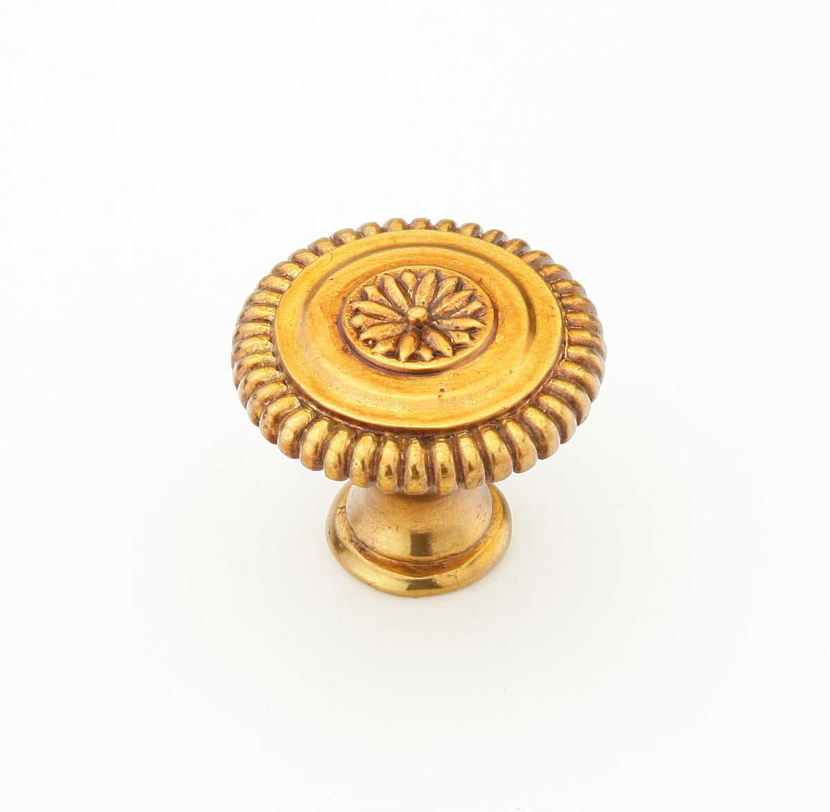 Schaub Sonata Knob Paris Brass 1-5/16 in. Diameter 5/8 in. Base Diameter