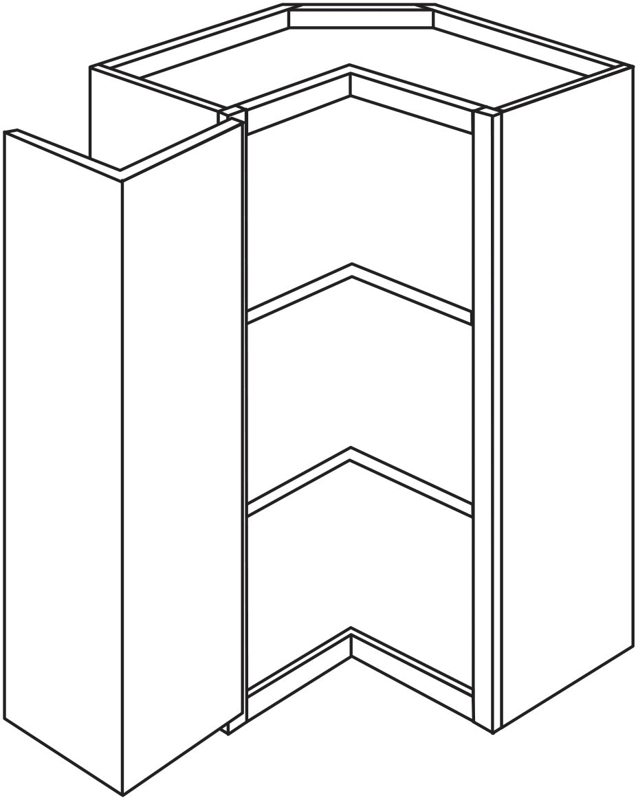 Pie Cut Corner Wall Cabinet 24 W X 36 H X 24 D - Contemporary by TA Cabinetry