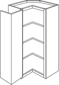 Pie Cut Corner Wall Cabinet 24 W X 42 H X 24 D - Contemporary by TA Cabinetry
