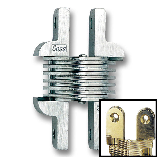 SOSS Hinge 106 2-3/8 in. Over All Height, Satin Brass