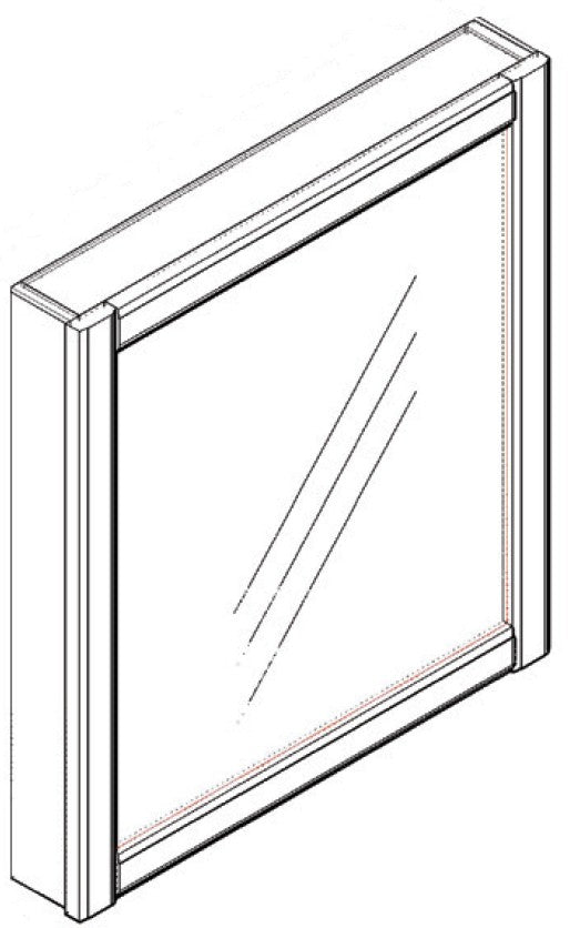 Vanity Mirror 24 W X 26 H - Regal Oak by Horning