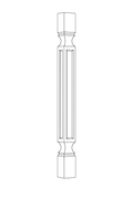 Square Decorative Leg 3 W X 34-1\2 H X 3 D - Timeless Shaker by TA Cabinetry