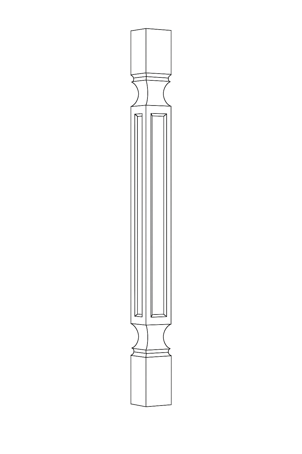 Square Decorative Leg 3 W X 34-1\2 H X 3 D - Timeless Shaker by TA Cabinetry