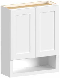 Wall Vanity Storage 24 W X 30 H X 9 D - Luna Oak by Fabuwood