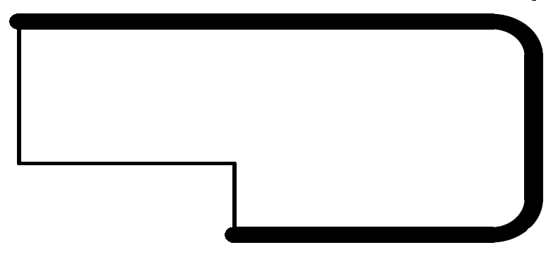 Stack Moulding 1-1\2 W X 3\4 H X 96 L - Rushmore Stain by Legend