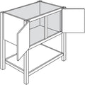 Open Shelve Vanity Sink Base 36 W X 34-1/2 H X 21 D - Trenton Recessed by JSI