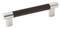 Amerock Esquire Pull  Satin Nickel/Oil-Rubbed Bronze 5-1/16" Center to Center