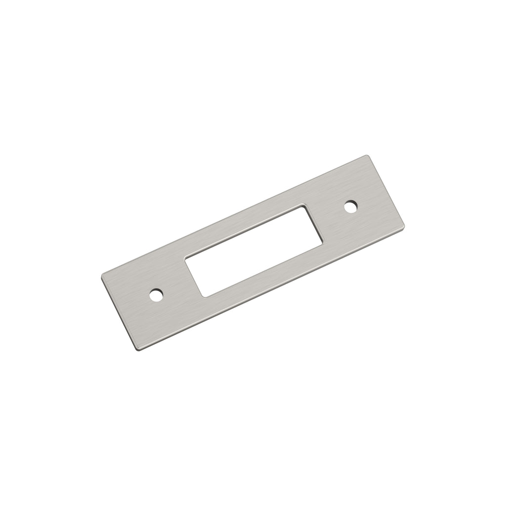 Amerock Medora Backplate 3" Center To Center, Satin Nickel
