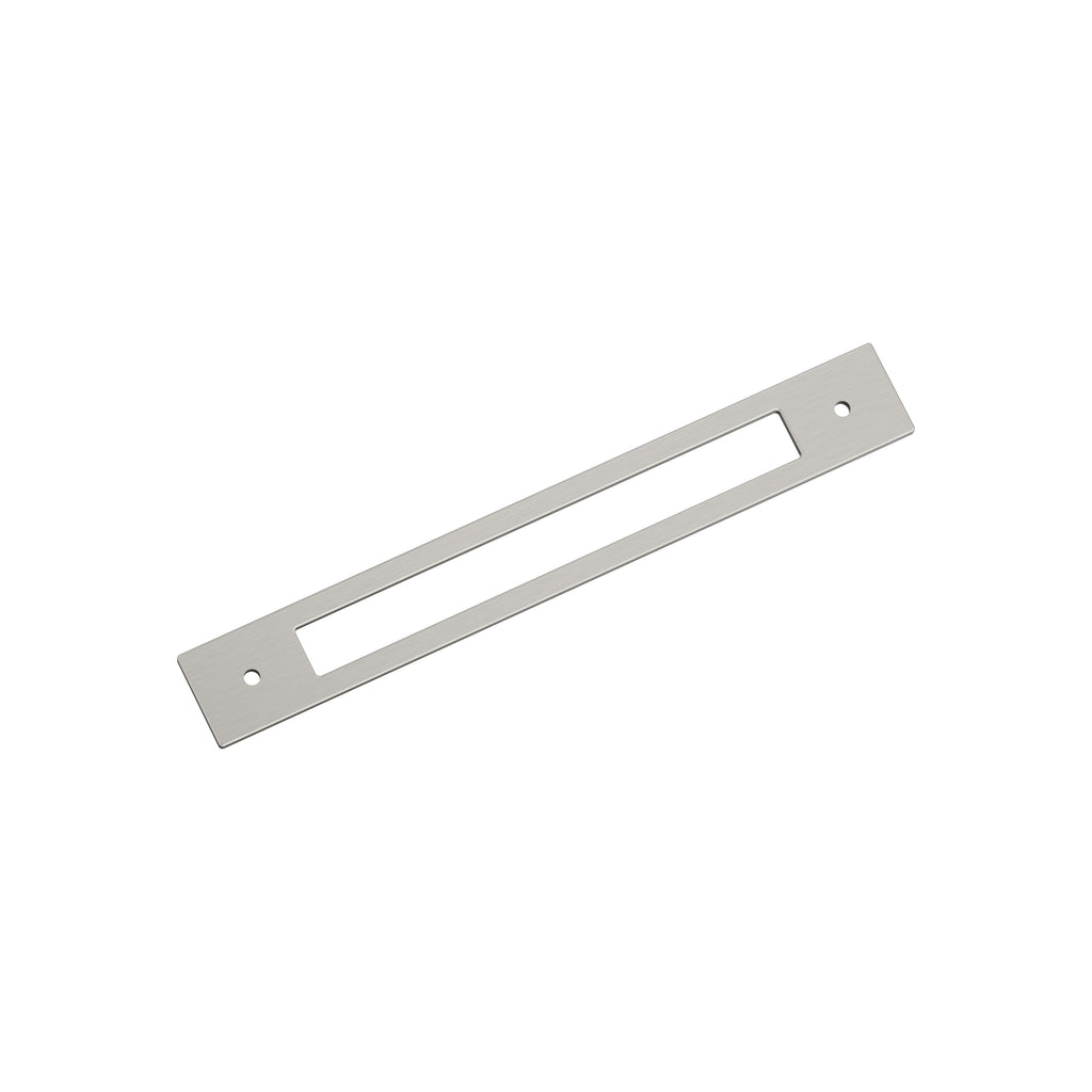 Amerock Medora Backplate 7-9/16" Center To Center, Satin Nickel