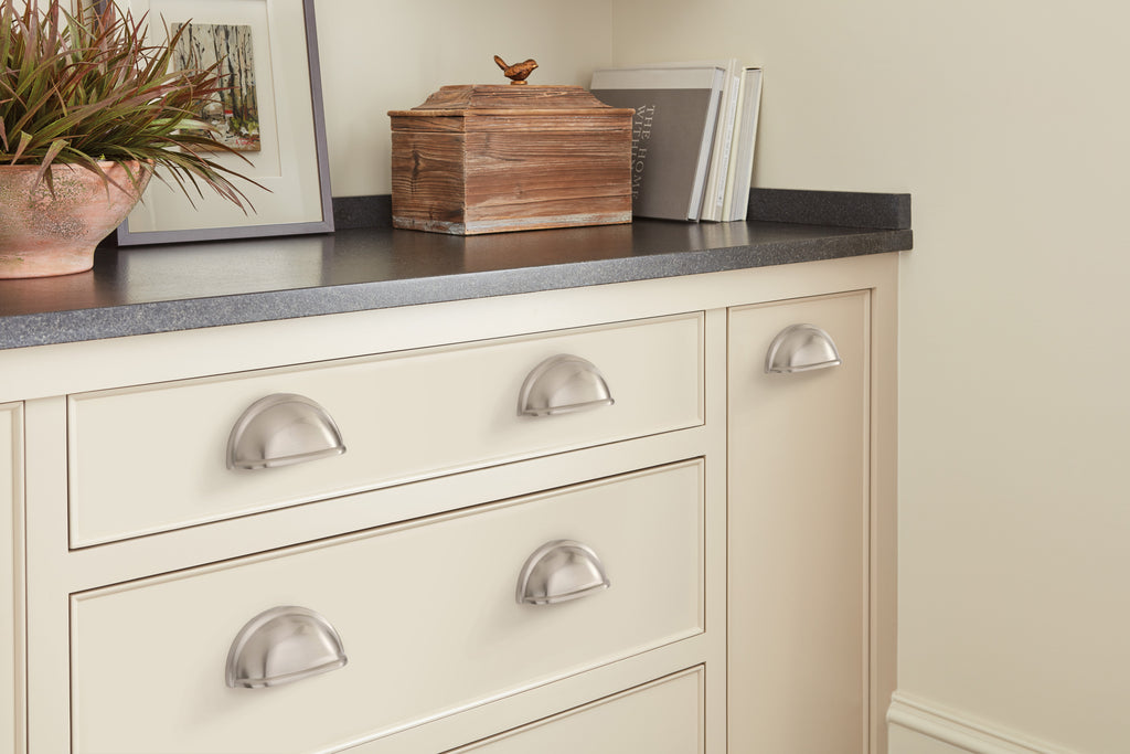 Amerock Cup Pull Satin Nickel 3" Center to Center
