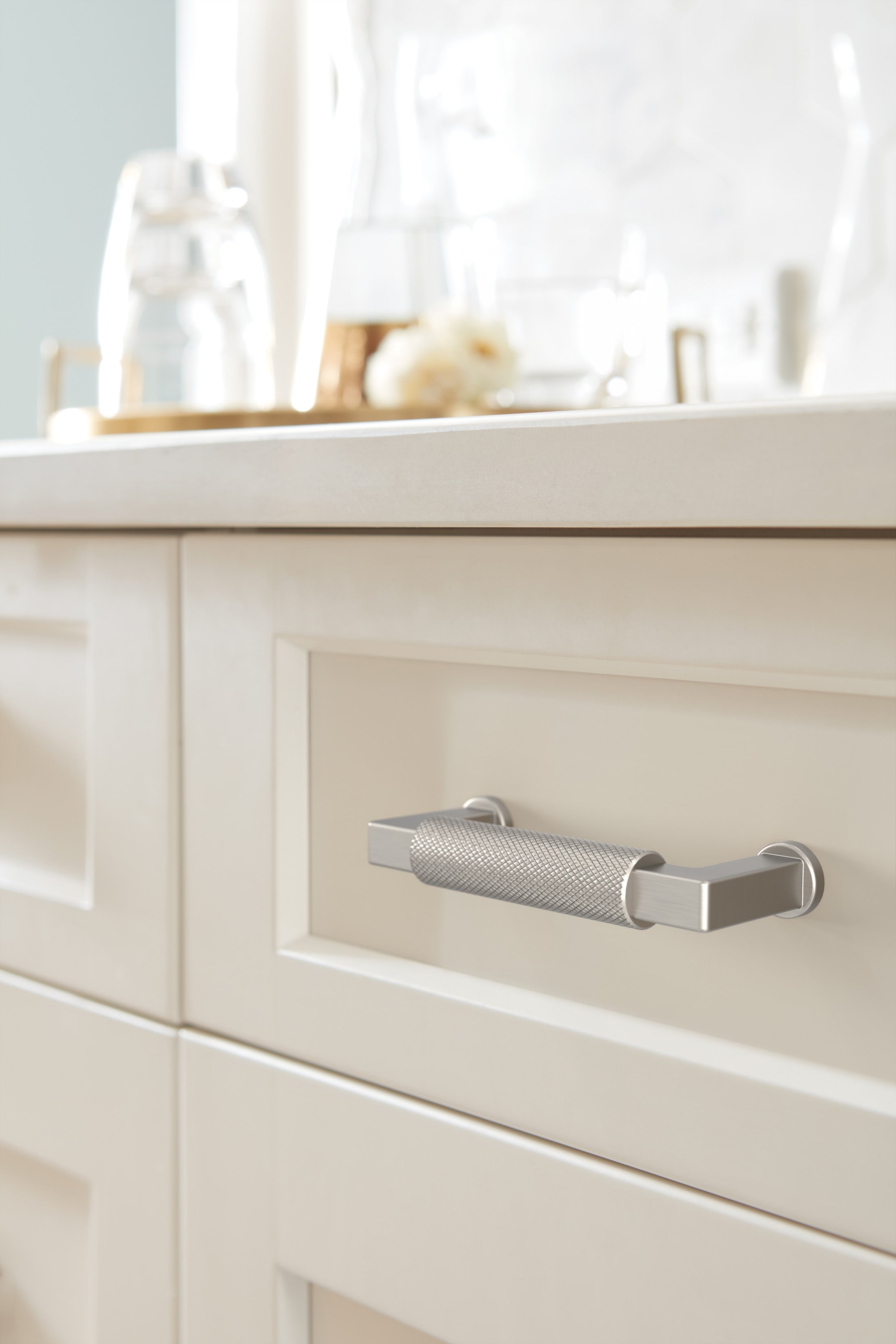 Amerock Balata Pull 3" Center To Center, Satin Nickel