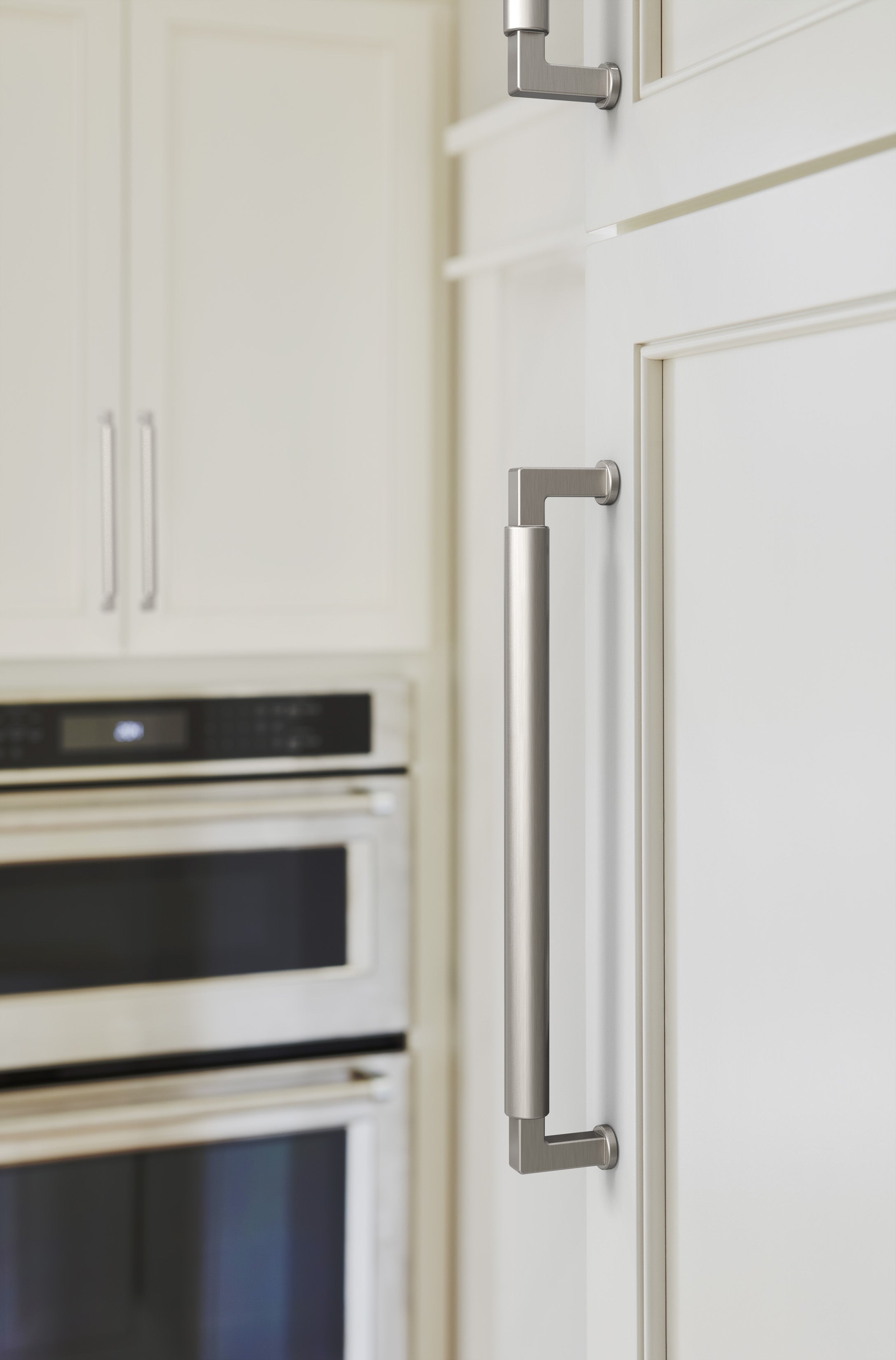 Amerock Balon Pull 8-13/16" Center To Center, Satin Nickel