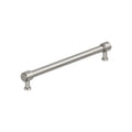 Amerock Faircrest Pull 8-13/16" Center To Center, Satin Nickel