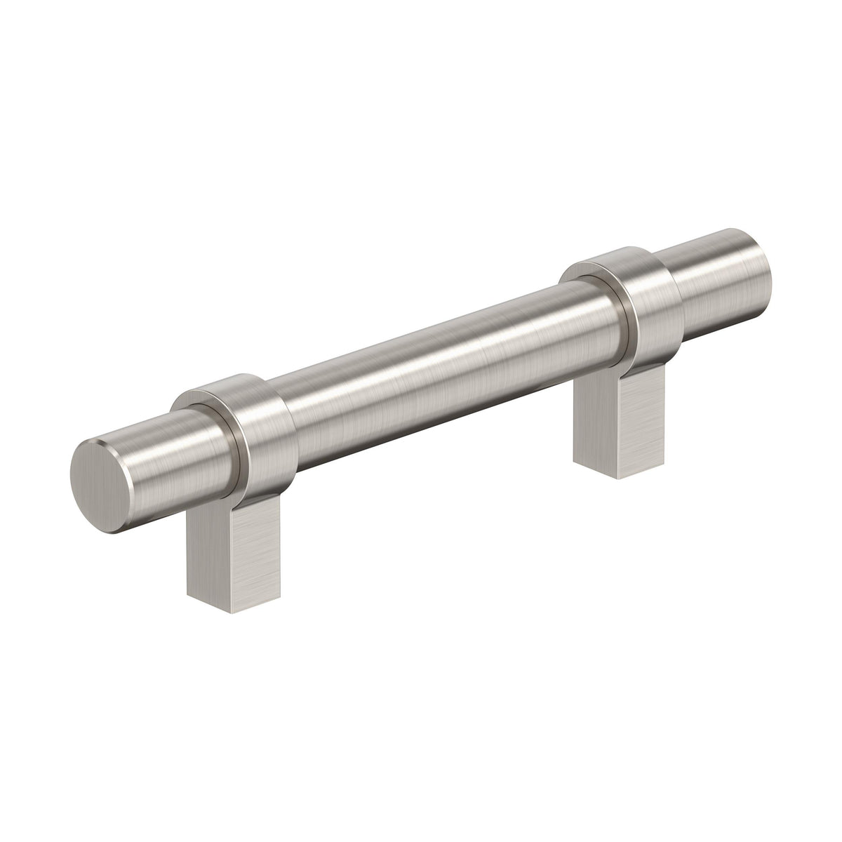Amerock Central Pull Satin Nickel 3 in. Center-to-Center