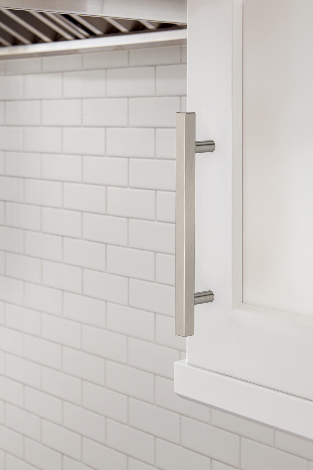 Amerock Bar Square Pull  Satin Nickel 5-1/16" Center to Center