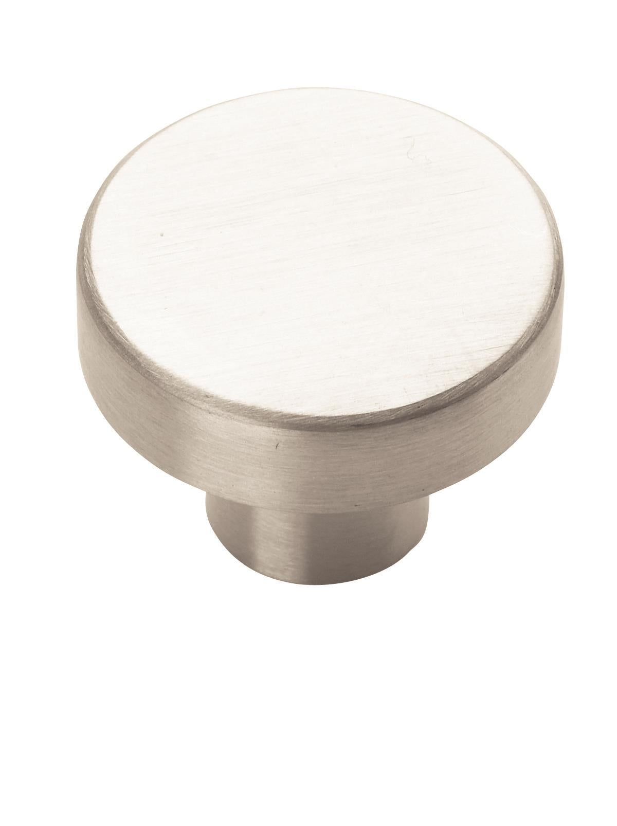 Amerock Stainless Steel Flat Top Knob 1-1/4" Diameter, Stainless Steel
