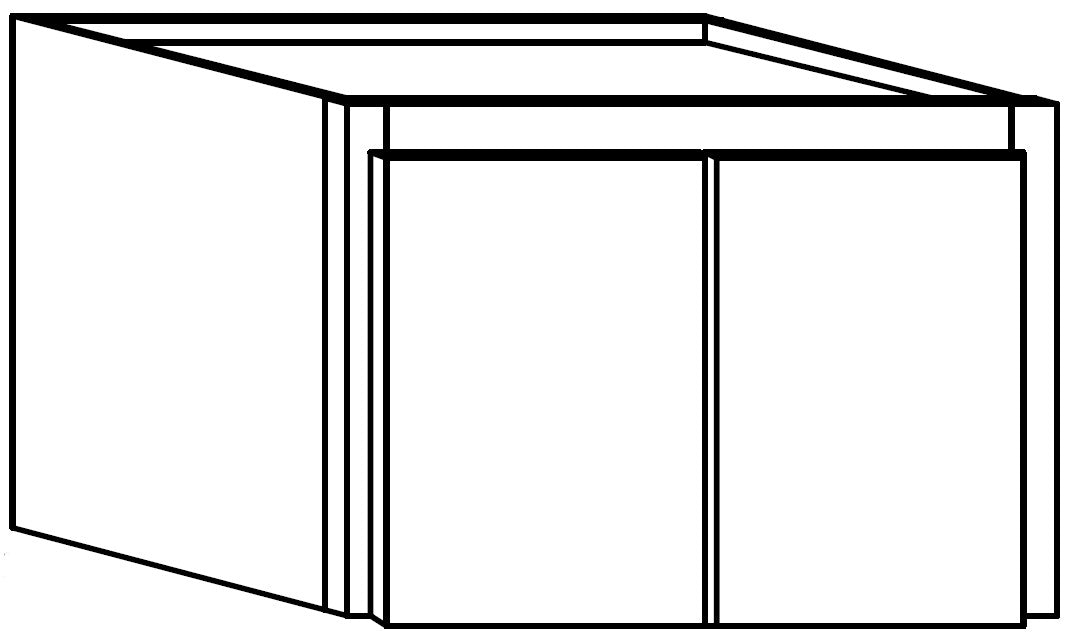 Straight Wall Garage Door 36 W X 18 H X 12 D - Rushmore Stain by Legend