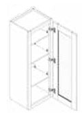 Wall Cabinet w\ Glass Door 15 W X 42 H X 12 D - Contemporary by TA Cabinetry