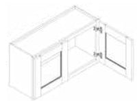 Wall Cabinet w\ Glass Door 36 W X 18 H X 12 D - Timeless Shaker by TA Cabinetry