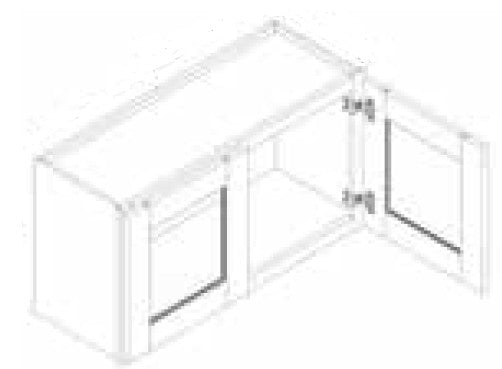 Wall Cabinet w\ Glass Door 36 W X 18 H X 12 D - Timeless Shaker by TA Cabinetry