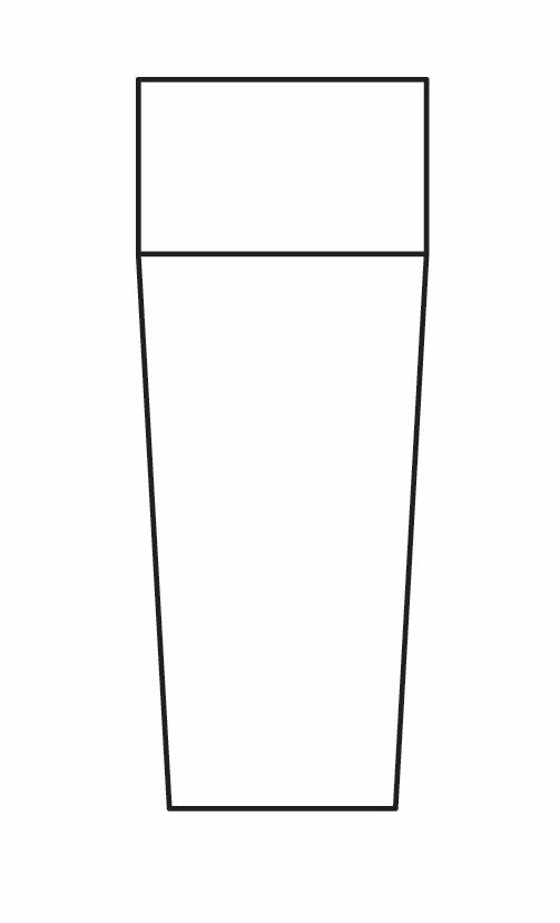Tapered Foot 2-1\2 W X 6 H (Bottom of foot is 1 1\2") - Rushmore Stain by Legend