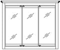 Tri-Fold Mirror 30 W X 31-3\8 H X 5-5\16 D - Regal Oak by Horning