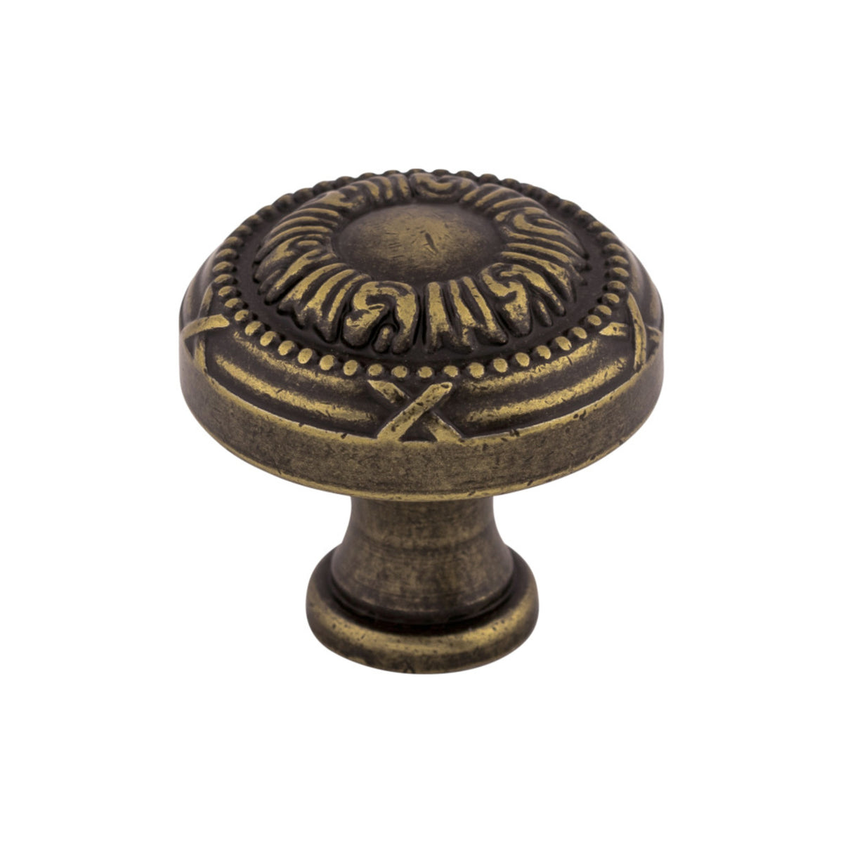 Top Knobs Edwardian Knob German Bronze 1-1/8 in. Diameter Ribbon Style