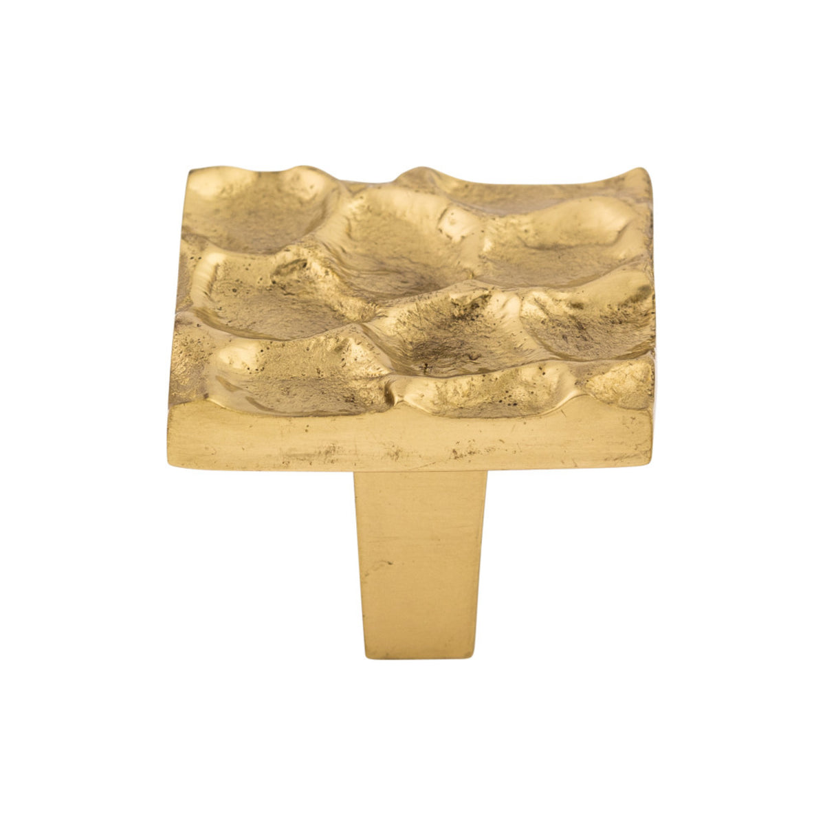 Top Knobs Cobblestone Knob Brass 1-3/8 in. Diameter Square Style