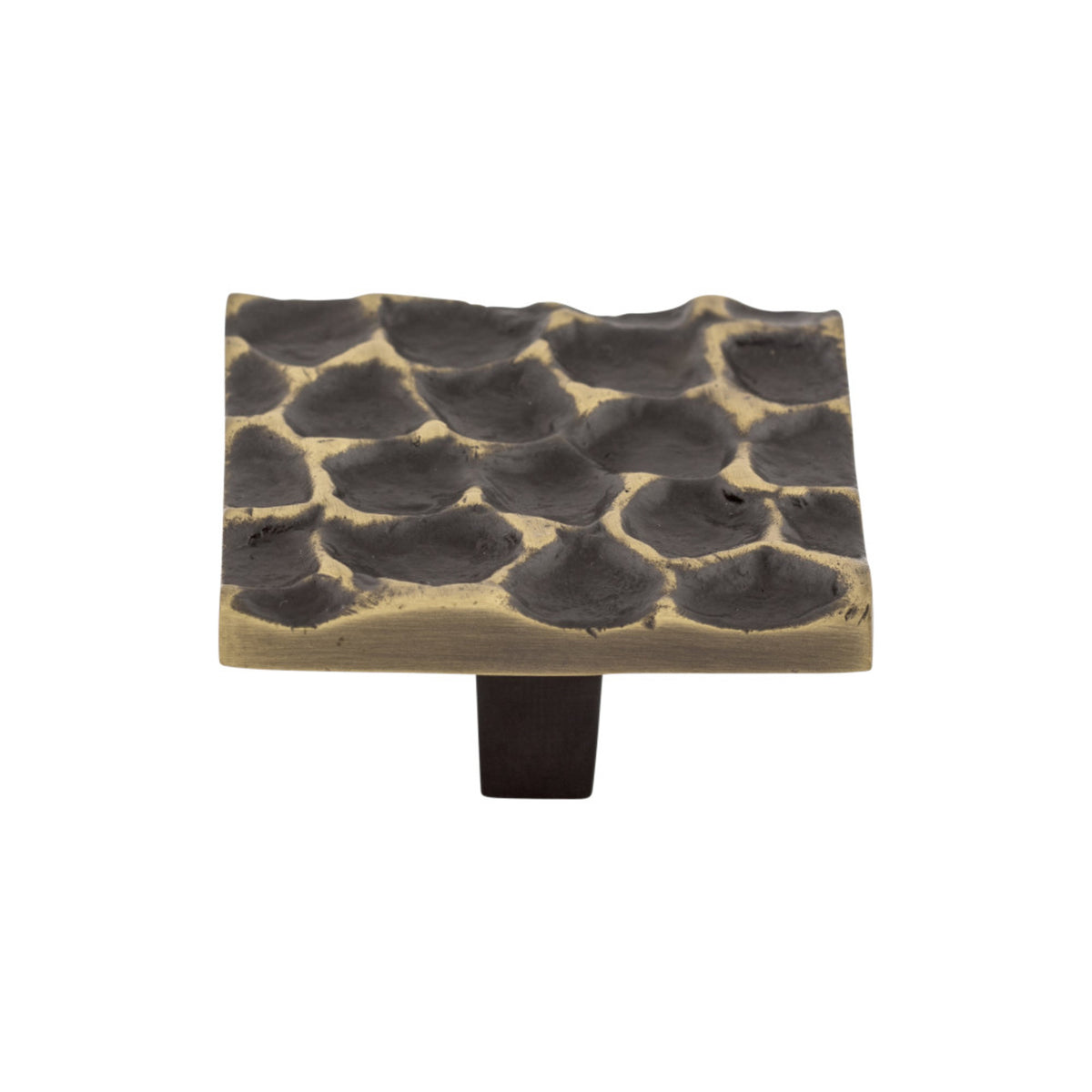 Top Knobs Cobblestone Knob Antique Brass 1-15/16 in. Diameter Square Style