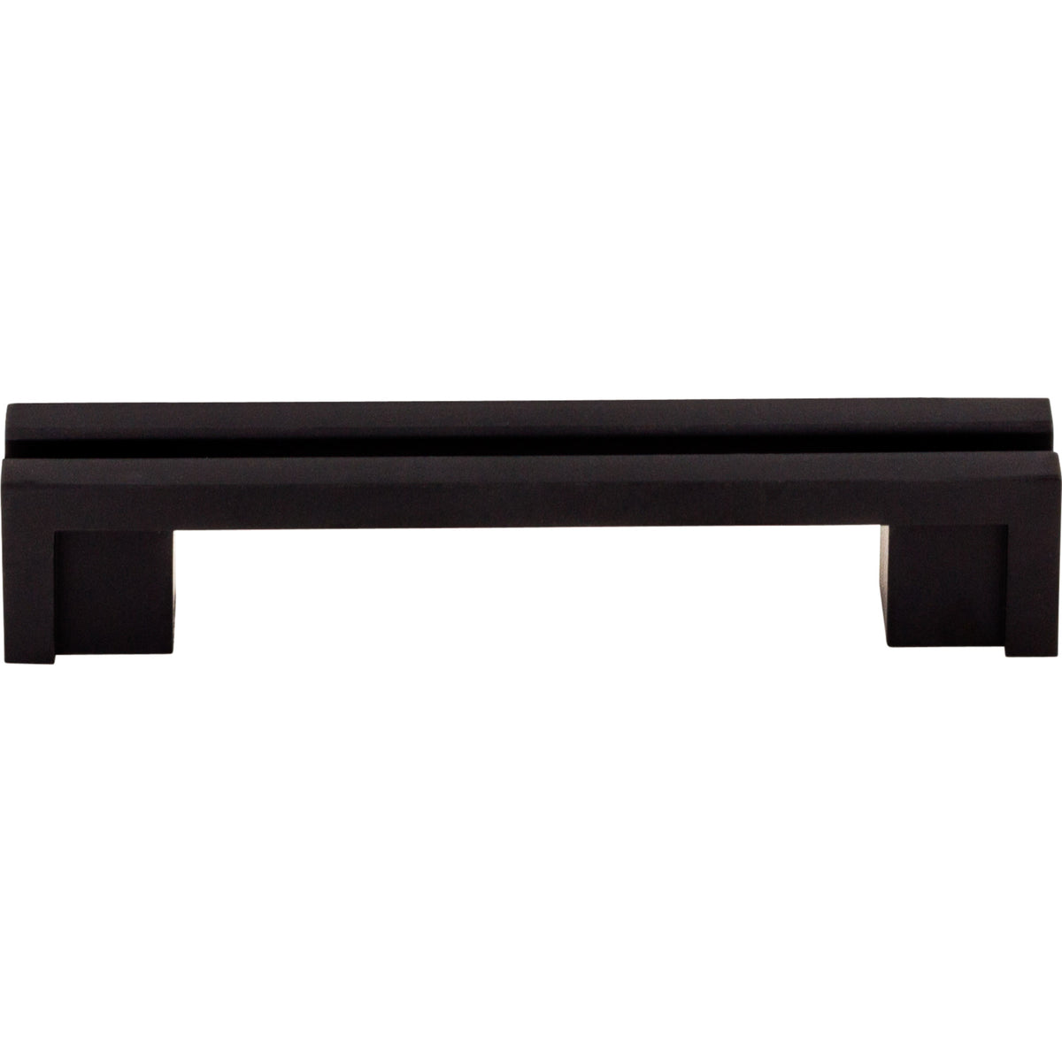Top Knobs Sanctuary Flat Rail Pull Flat Black 3-1/2 in. Center-to-Center