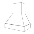 T Range Hood 36 W X 42 H (Use VLB36 or SLB36 liner & blower) - Upton Recessed by JSI